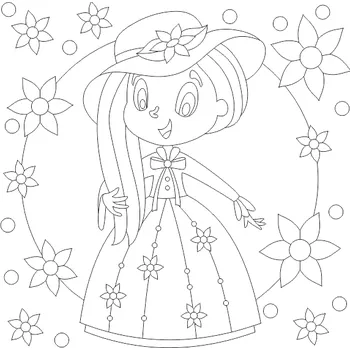 Pískohraní s.r.o. Šablona Princezna s kloboukem Velikost: 148 x 148 mm