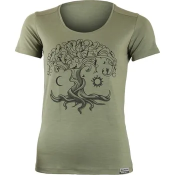 Lasting dámské merino triko s tiskem KASTRO zelené + kód pro dodatečnou 10% slevu: LAST10