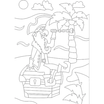 Pískohraní s.r.o. Šablona Pirát na truhle Velikost: 420 x 594 mm