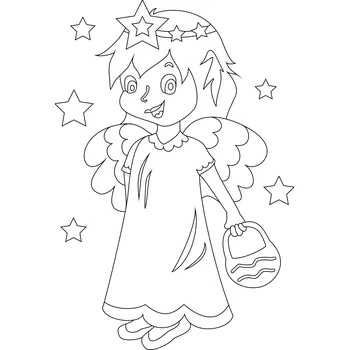 Pískohraní s.r.o. Šablona Vánoční přání s andílkem Velikost: 297 x 420 mm