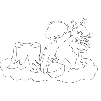 Pískohraní s.r.o. Šablona Veverka s oříšky Velikost: 148 x 210 mm