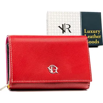 Peněženka Kožená elegantní dámská peněženka na patentku Barva: Červená