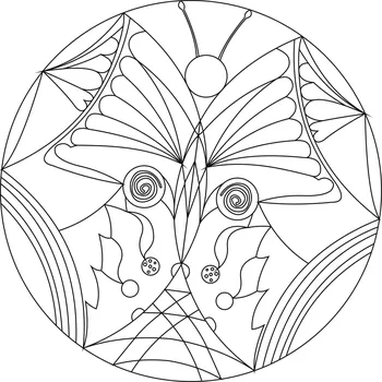 Pískohraní s.r.o. Šablona Mandala 0436 Velikost: 210 x 210 mm