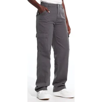 Sinsay - Džíny cargo s vysokým pasem - šedá - 472BB-90J - 472BB-90J-36-1