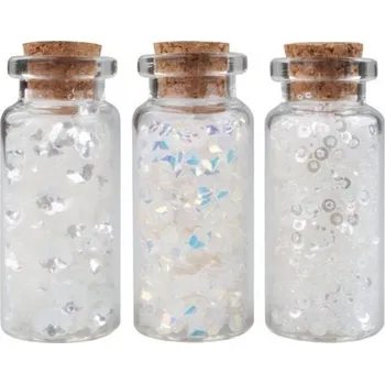 Konfeta Konfety bílé v lahvičce, 3 x 7 g (22012)