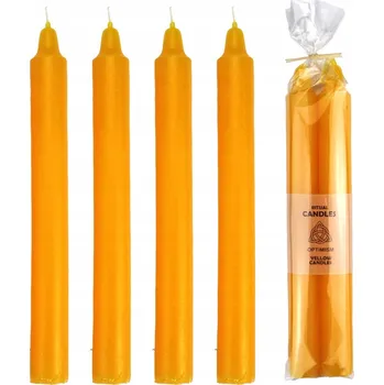 Svíčka Intenční svíčky rituální OPTIMISMUS sada žlutých svíček 4 kusy