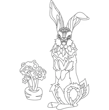 Pískohraní s.r.o. Šablona Zajíc s mrkví Velikost: 420 x 594 mm