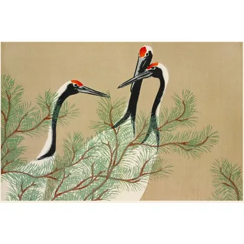 Plakát Plakát, Obraz - Red Crown Cranes from Momoyogusa, Kamisaka Sekka