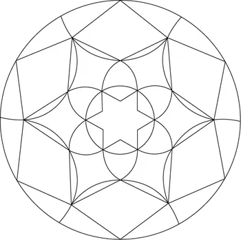 Pískohraní s.r.o. Šablona Mandala 0502 Velikost: 210 x 210 mm