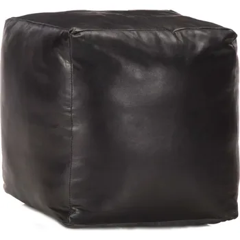 Taburet vidaXL Sedací puf 40 x 40 x 40 cm pravá kozí kůže [248127] Barva: Černá