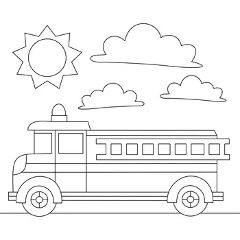 Pískohraní s.r.o. Šablona Hasičské auto Velikost: 300 x 300 mm