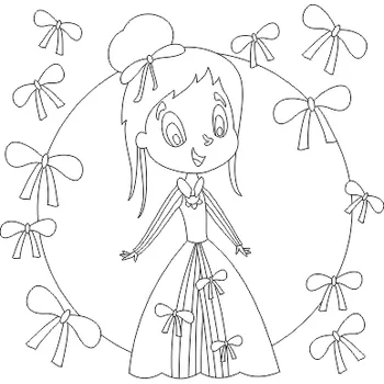 Pískohraní s.r.o. Šablona Princezna s mašlemi Velikost: 148 x 148 mm