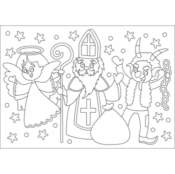 Pískohraní s.r.o. Šablona Mikuláš s družinou Velikost: 210 x 297 mm