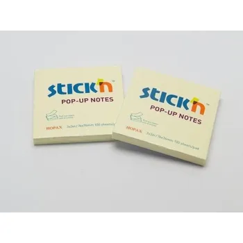 Samolepící bloček Bloček samolepící 76x76 Pop-up, žlutý, 100l /21395/
