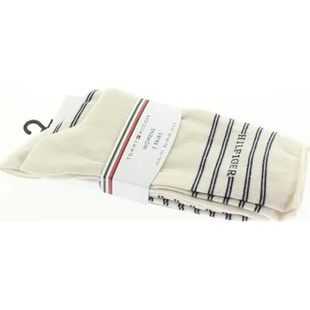 Dámské ponožky TOMMY HILFIGER Dámské bílé mix ponožky 2 páry 701229853-2P-001 Velikost 35/38
