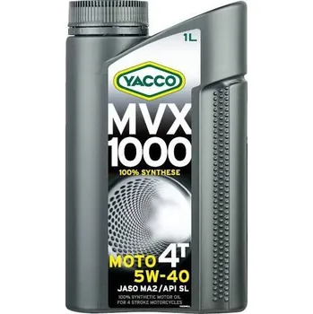 Motorový olej YACCO motorový olej plně syntetický MVX 1000 4T 5W40 4l