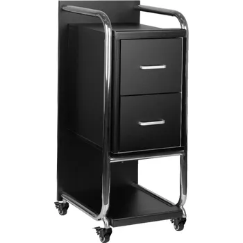 Kadeřnické křeslo Gabbiano kadeřnický asistent Solo stříbrná černá