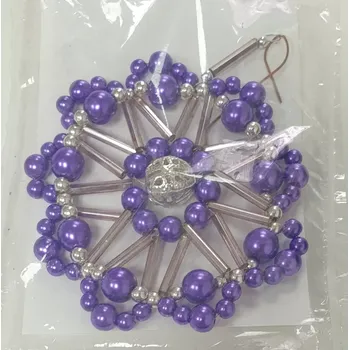 Vánoční ozdoba Vánoční ozdoba - vločka fialová