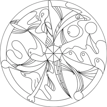 Pískohraní s.r.o. Šablona Mandala 0435 Velikost: 210 x 210 mm