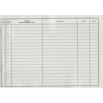 Tiskopis Kniha přijaté pošty A4, 40str. /ET370/