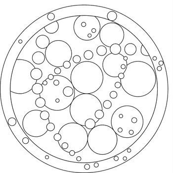 Pískohraní s.r.o. Šablona Mandala 0525 Velikost: 420 x 420 mm