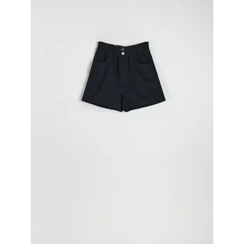 Dámské kraťasy Sinsay - Kraťasy paperbag - černá - 0393U-99J - 0393U-99J-32