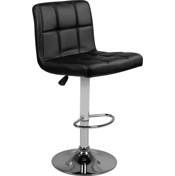 Barová židle M06 prošívaná nastavitelná barová židle černá