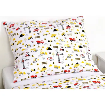 Povlečení Dreamy Linens Povlečení bavlněné, Na stavbě 140 x 200 cm zipový uzávěr