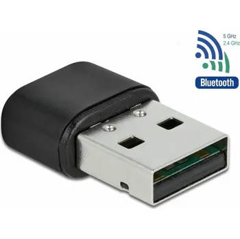 Bluetooth adaptér DeLOCK Bluetooth 4.2 a dvoupásmová WLAN ac/a/b/g/n, adaptér Bluetooth