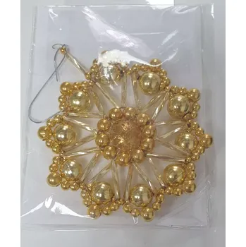 Vánoční ozdoba Vánoční ozdoba - vločka zlatá