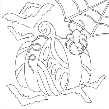 Pískohraní s.r.o. Šablona Dýně s pavoukem Velikost: 300 x 300 mm