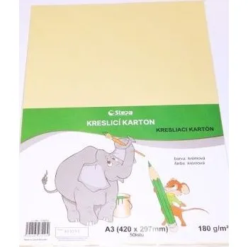Karton Karton kreslící A3/50ks KRÉMOVÝ 180g / bal