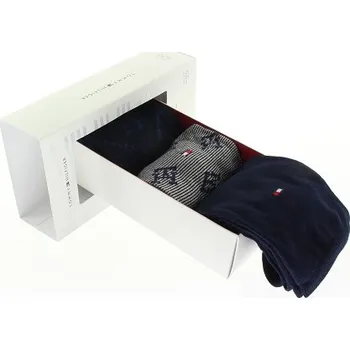 Dámské ponožky TOMMY HILFIGER Dámské modré ponožky 3 páry v dárkovém balení 701229863-3P-001 Velikost 35/38