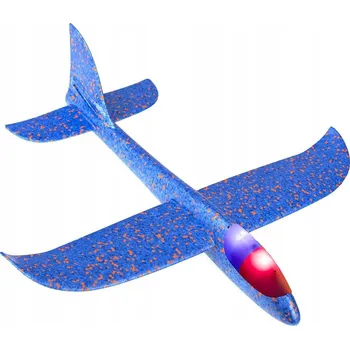 autíčko LETADLO Z POLYSTYRENU LED SVÍTÍCÍ 47CM KLZÁK