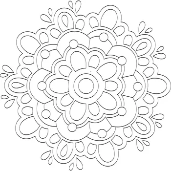 Pískohraní s.r.o. Šablona Mandala 0535 Velikost: 210 x 210 mm