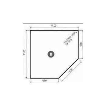 Plech pod kamna 1100 x 1100 - tl. 2mm - B