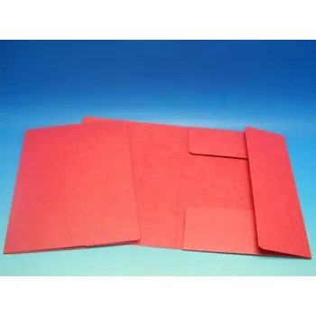 Mapa prešpánová tříklopá A4 červená 1ks (134.06)