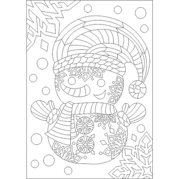 Pískohraní s.r.o. Šablona Sněhulák s čepicí Velikost: 210 x 297 mm