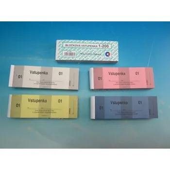 Tiskopis Vstupenky bločkové 1-200/perforace /ET305/