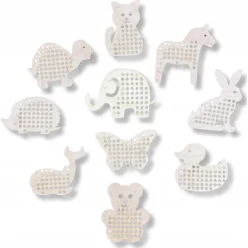 Dřevěná hračka Dřevěná proplétací hračka navlékací zvířátka ze dřevěné překližky