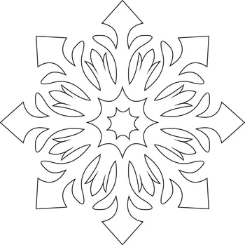 Pískohraní s.r.o. Šablona Sněhová vločka 2 Velikost: 470 x 470 mm