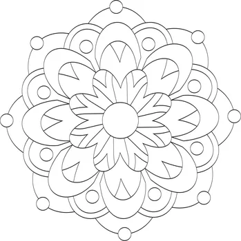 Pískohraní s.r.o. Šablona Mandala 0534 Velikost: 420 x 420 mm