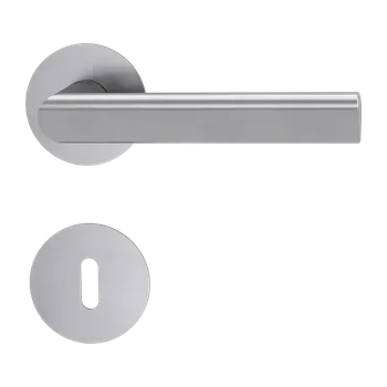 Dveřní kování GK - TRI 134 PIATTA S - R rozety BB, klika/klika BN - Broušená nerez (71)