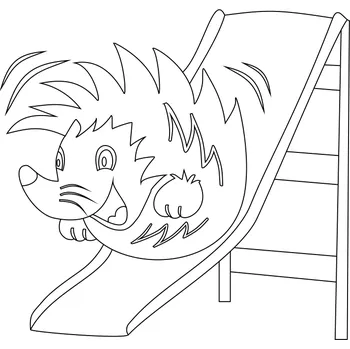 Pískohraní s.r.o. Šablona Ježeček na skluzavce Velikost: 420 x 594 mm