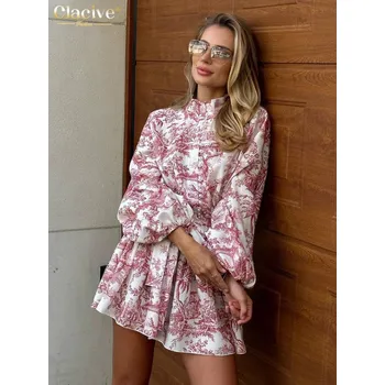 Dámské šaty Květované šaty na léto se širokými rukávy Barva: Červená, Velikost: S