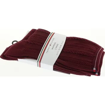 Dámské ponožky TOMMY HILFIGER Dámské bordó ponožky 2 páry 701229856-2P-003 Velikost 39/42