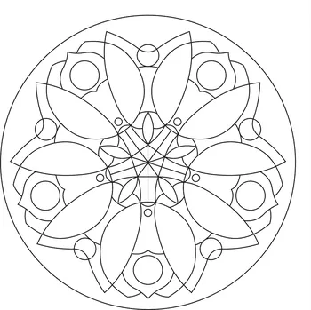 Pískohraní s.r.o. Šablona Mandala 0402 Velikost: 210 x 210 mm