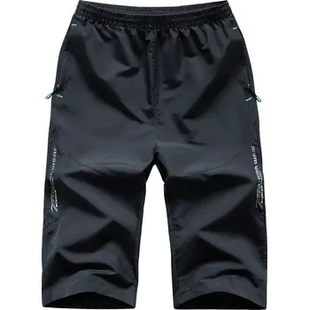 Pánské sportovní kraťasy rychleschnoucí s kapsami na zip Barva: Černá, Velikost: 4XL