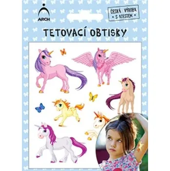 Odstranitelné tetování Dětské tetovací obtisky - jednorožci 04