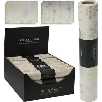 Látka DECO FABRIC 28x150cm, vánoční ZLATÁ